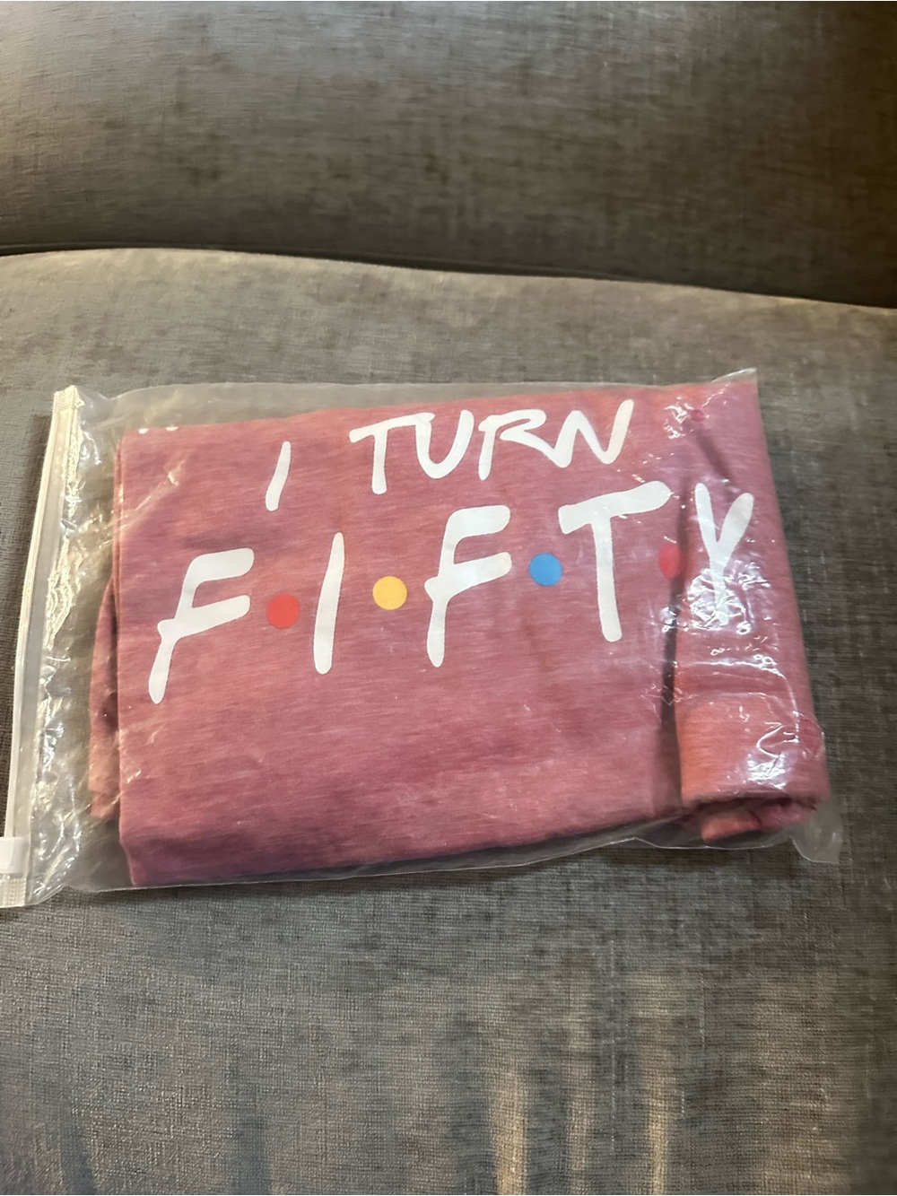 Amazon Pink 'I Turn Fifty' Short Sleeve Graphic Tee